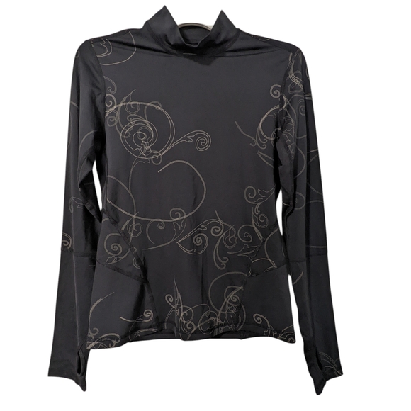 Avia Tops - Avia Black Swirl Women's Long Sleeve Top